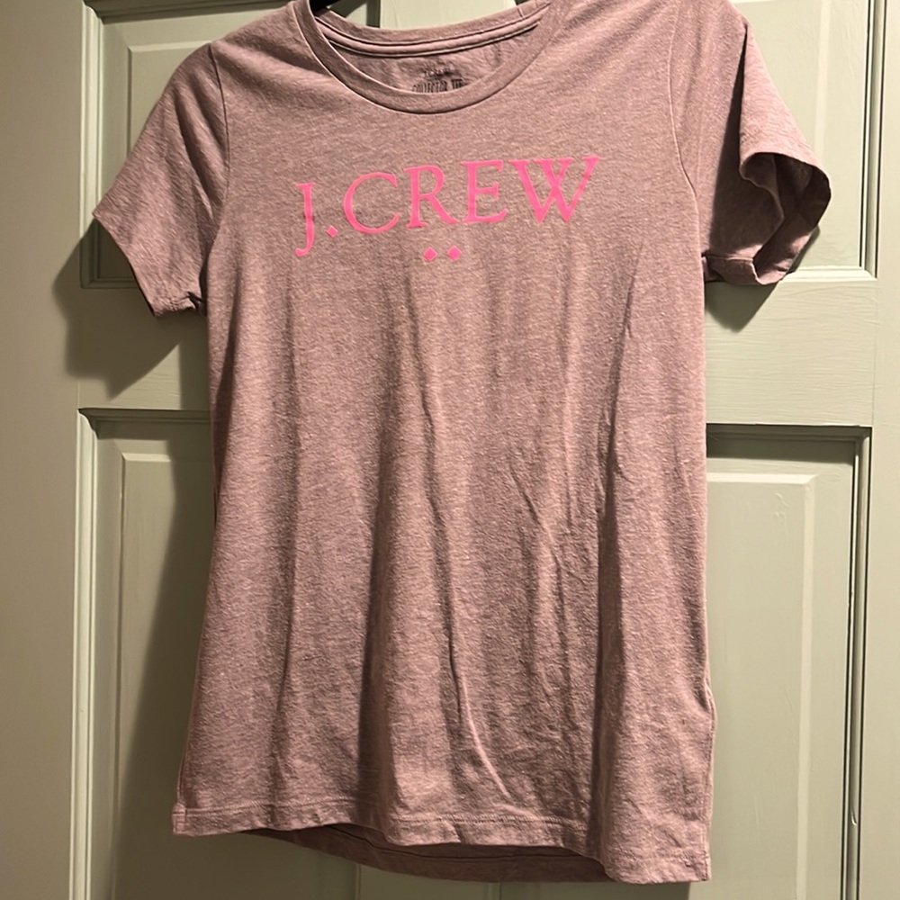 J crew collector tee gray pink small